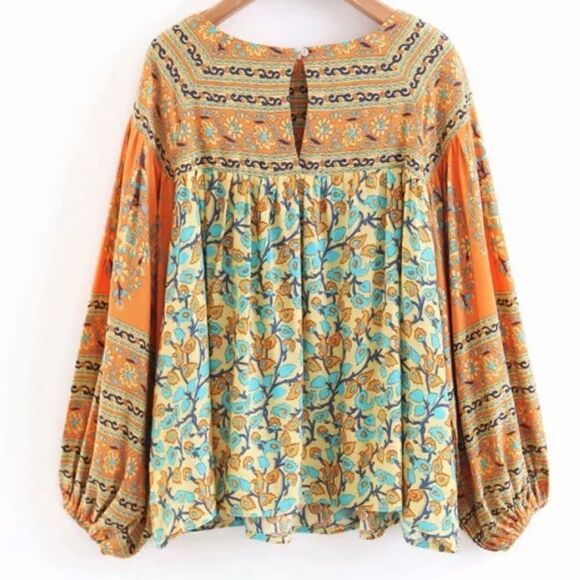 New Beautiful Boho Blouse - Picture 1 of 3